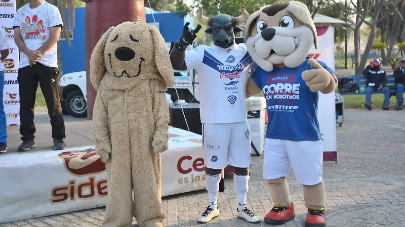 Pepe el Toro y otras mascotas estuvieron en la animación. 